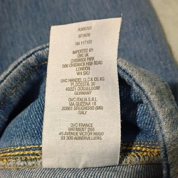 Belle Kim Gravel Light Blue Ankle Jeans Women Size 4P - Picture 11 of 12